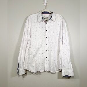 Jos. A. Bank Shirt Button Down Collared Flag Patriotic Stars Holiday Men XXL